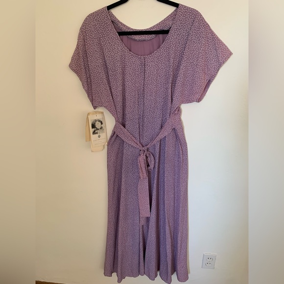 Jessica McClintock 80s Vintage.Purple dress with tags .Size : Medium Never Used - Picture 3 of 11